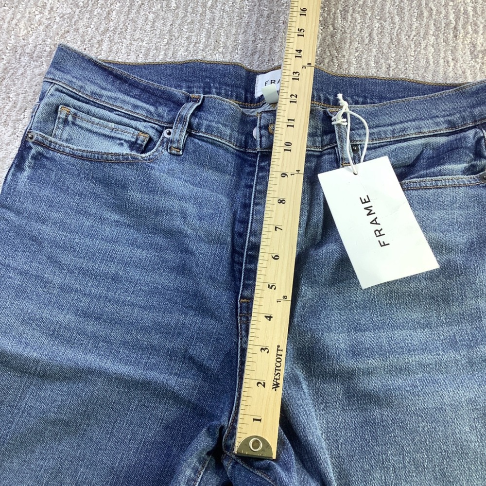 FRAME Le‎ Slim Palazzo Jeans Womens Size 30 Bixby Blue Wide Leg Denim Pants NWT - Picture 10 of 11